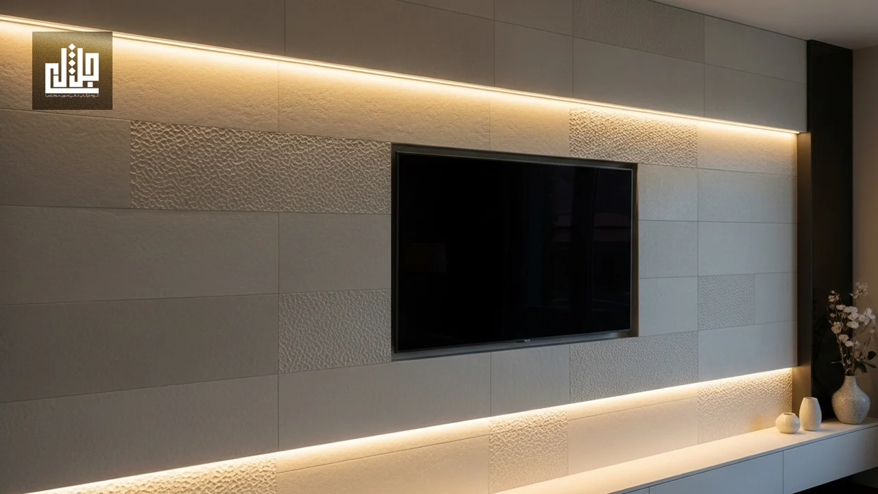 ترکیب کاشی با نورپردازی مخفی