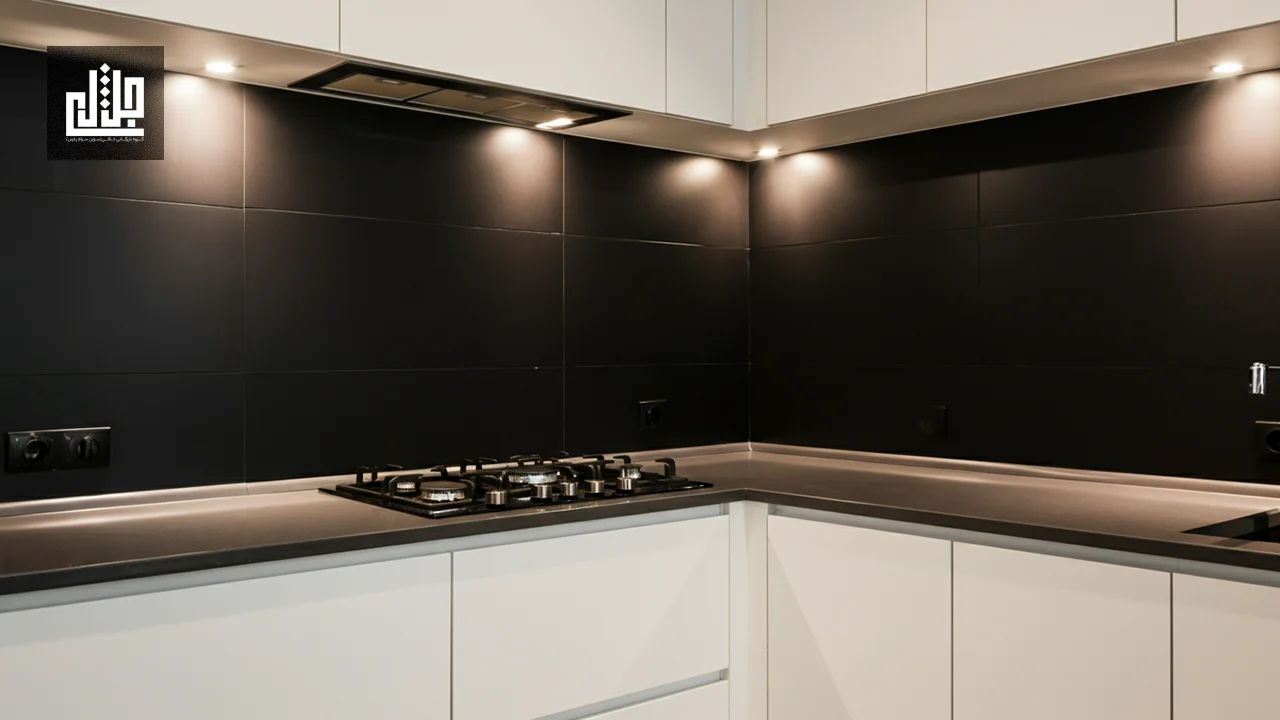 کاشی بین کابینت مشکی؛ آیا انتخاب مناسبی است؟
