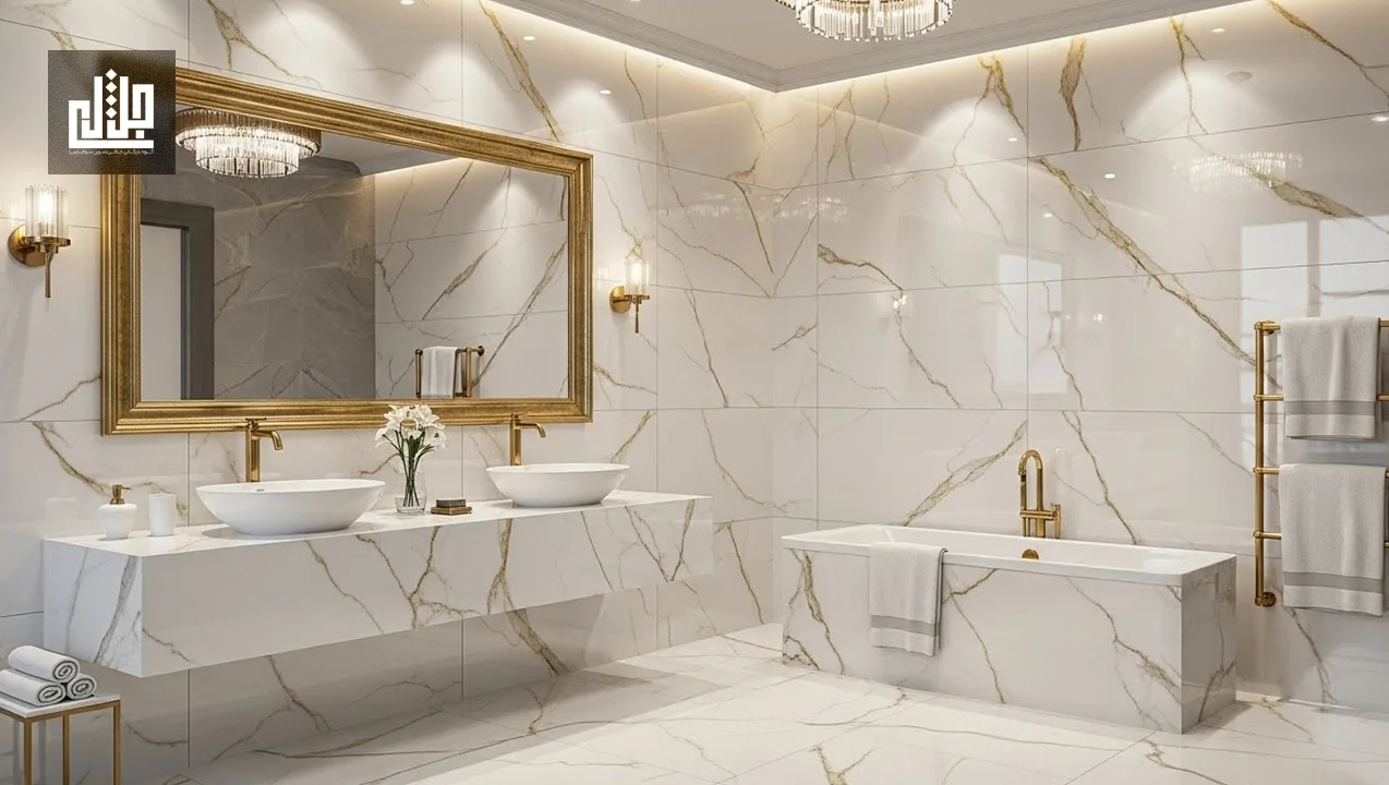 سرامیک ماربل سفید طلایی؛ ترکیبی لوکس و همیشهمدرن